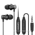 Lenovo HF130 headphones with mic wired neckband earphone